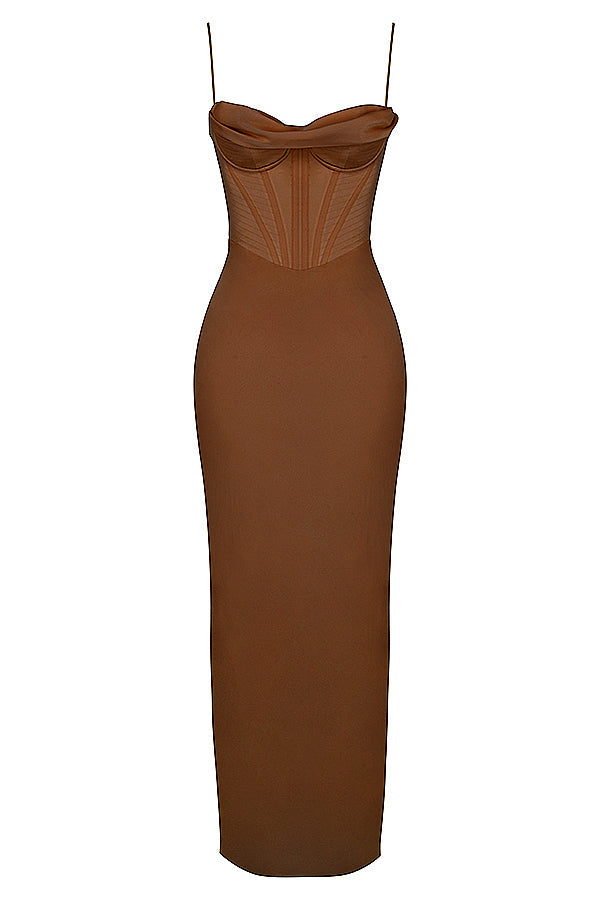 Trendiges Korsett Maxi-Kleid - Isabella