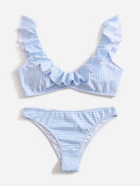 Blauw-Wit Gestreepte Bikini - Lina