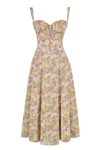 Geblümtes Maxikleid mit Taillierung - Fleur