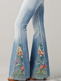 Uitlopende Broek met Trendy Bloemenprint - Luna