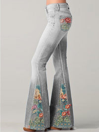 Uitlopende Broek met Trendy Bloemenprint - Luna