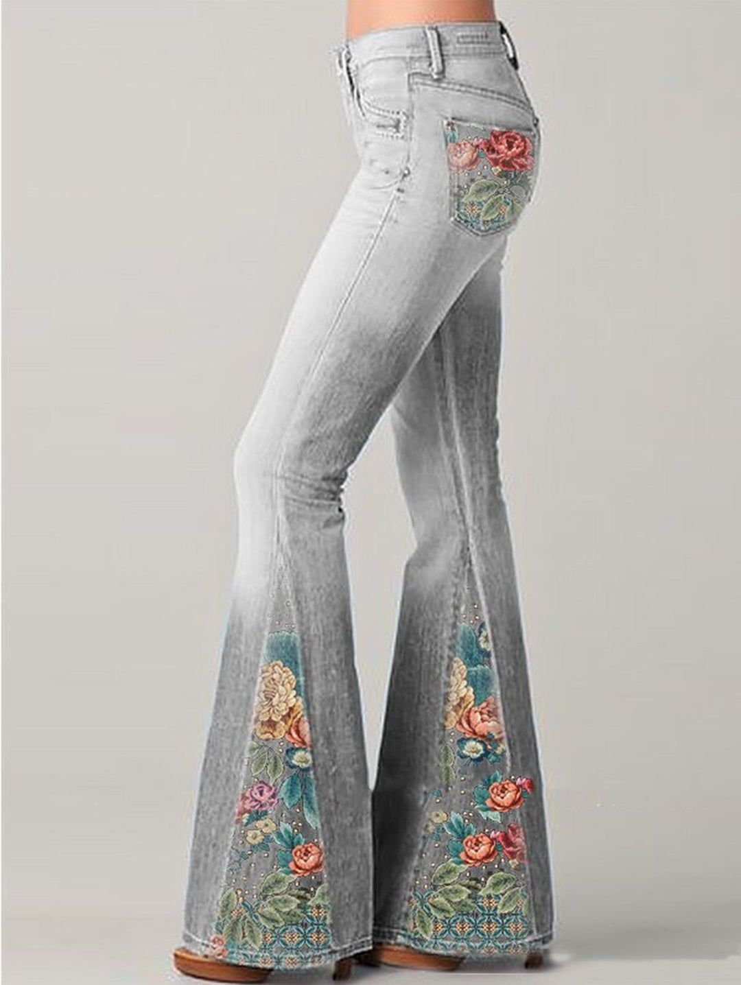Uitlopende Broek met Trendy Bloemenprint - Luna