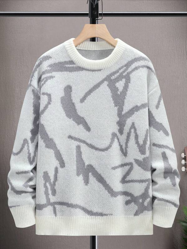 Herrenpullover mit grafischem Print - Arvid