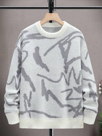 Herrenpullover mit grafischem Print - Arvid