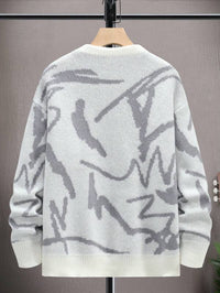 Herrenpullover mit grafischem Print - Arvid