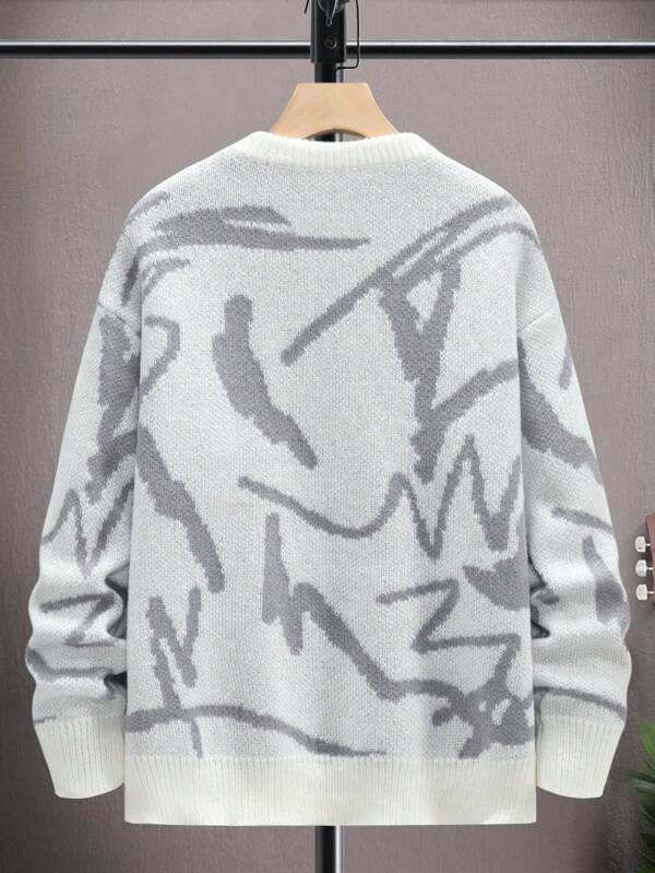 Herrenpullover mit grafischem Print - Arvid
