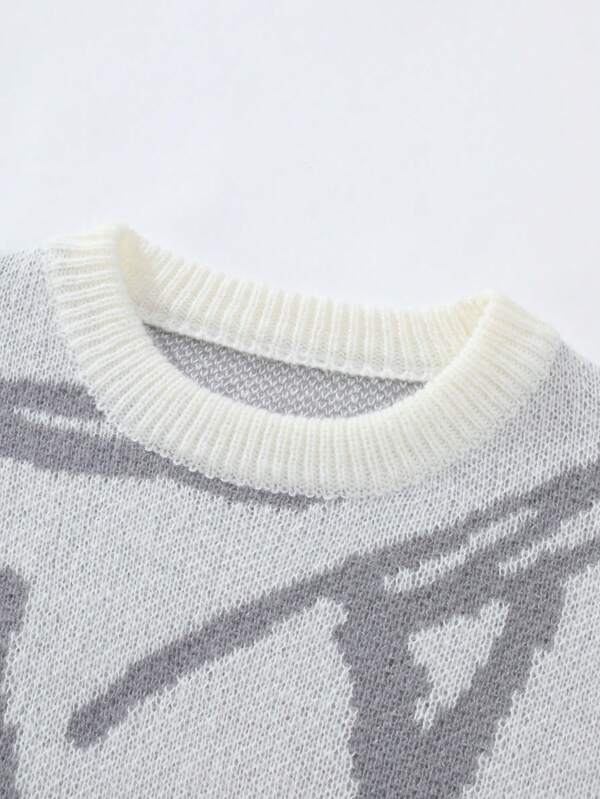 Herrenpullover mit grafischem Print - Arvid
