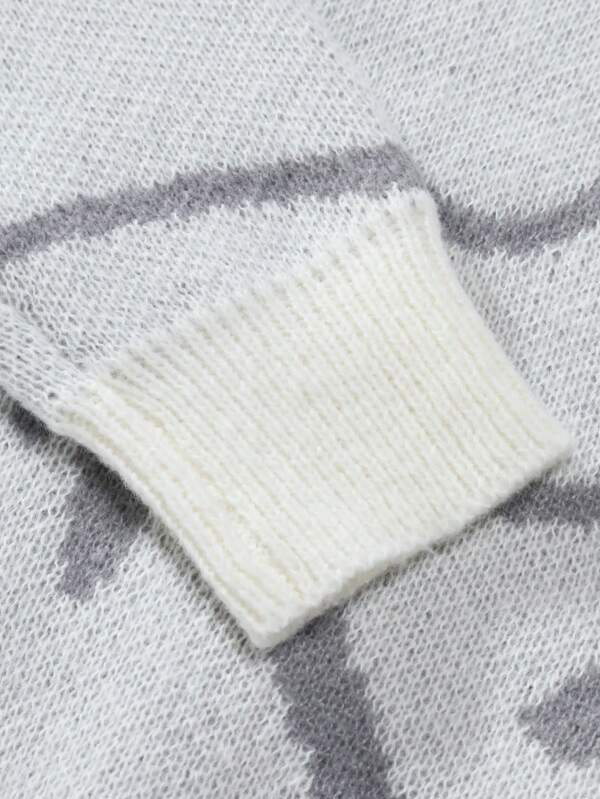 Herrenpullover mit grafischem Print - Arvid