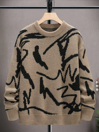Herrenpullover mit grafischem Print - Arvid