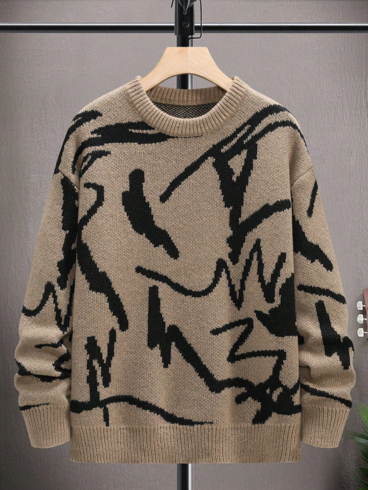 Herrenpullover mit grafischem Print - Arvid