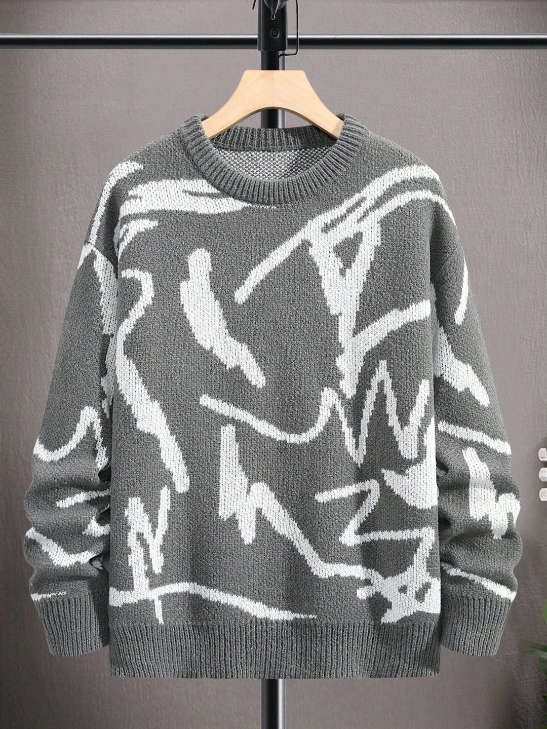 Herrenpullover mit grafischem Print - Arvid