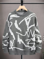 Herrenpullover mit grafischem Print - Arvid