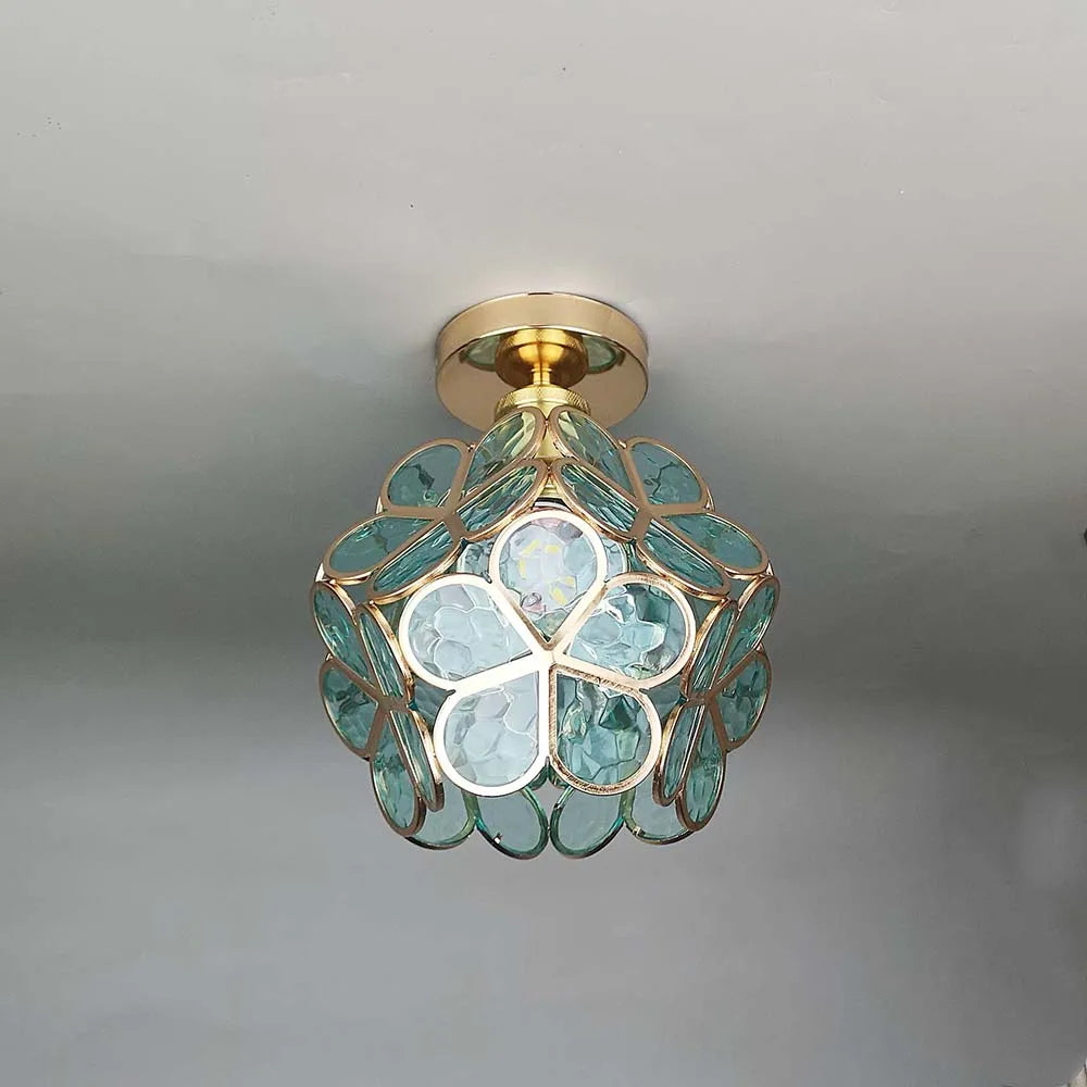 Glas Blumen Deckenleuchte - FloraGlow