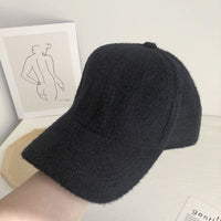 Warme dames baseballcap met imitatiebont voor de herfst en winter - Lorena