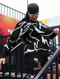 Herrenpullover mit grafischem Print - Arvid