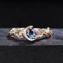 Mondstern Farbwechselnder Alexandrit und Amethyst Verlobungsring - Elara