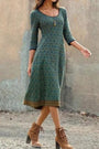 Luftiges & stilvolles Midi-Kleid mit Print und halben Ärmeln – Livia