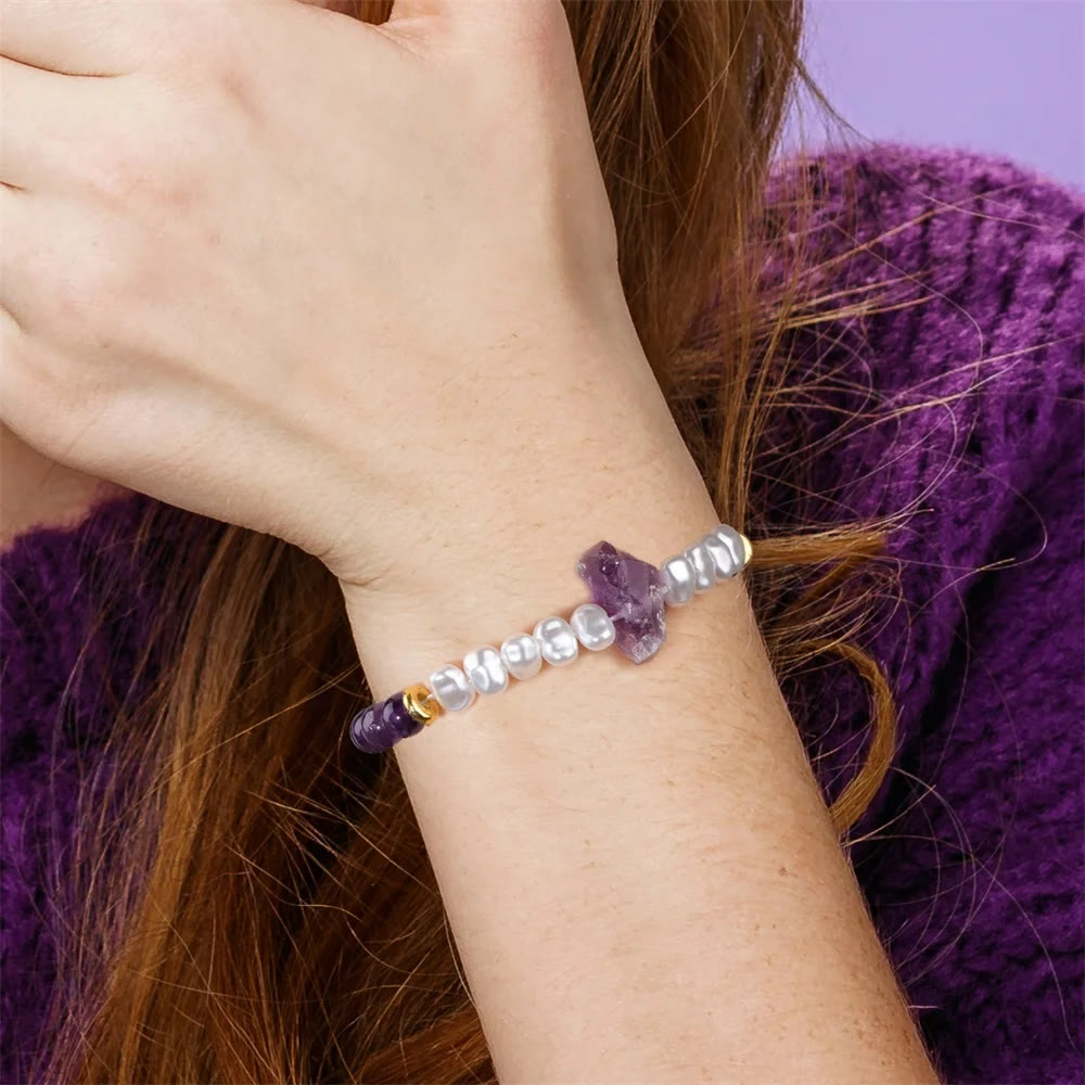 Natürliches Kristallperlen Armband - Eline
