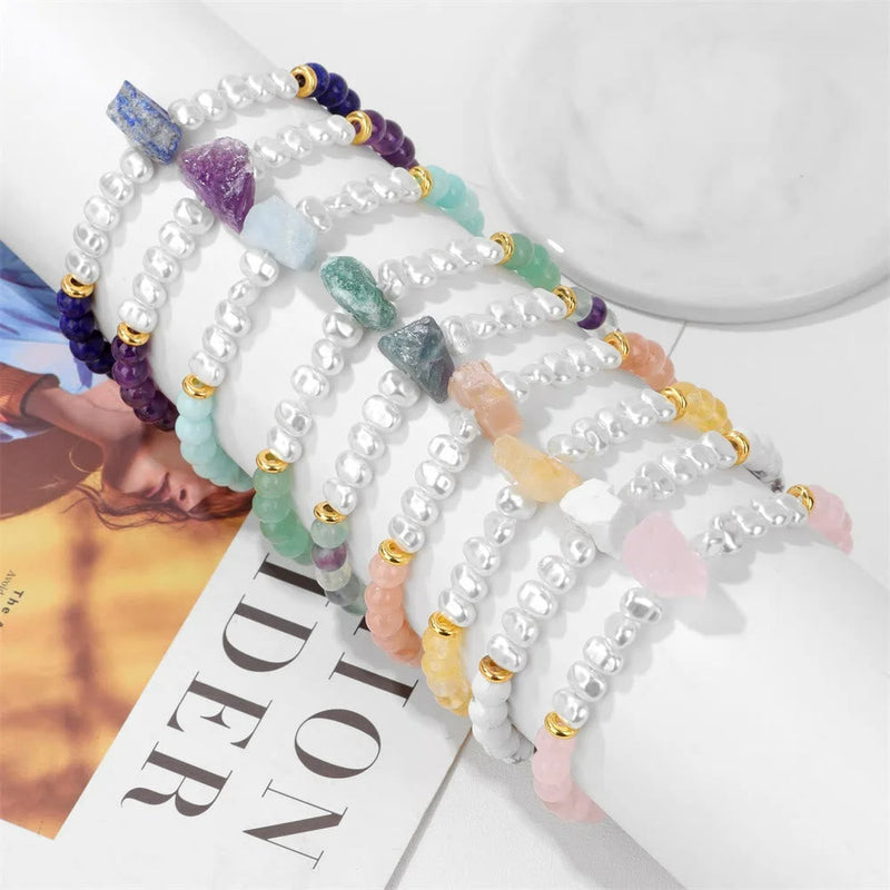 Natürliches Kristallperlen Armband - Eline