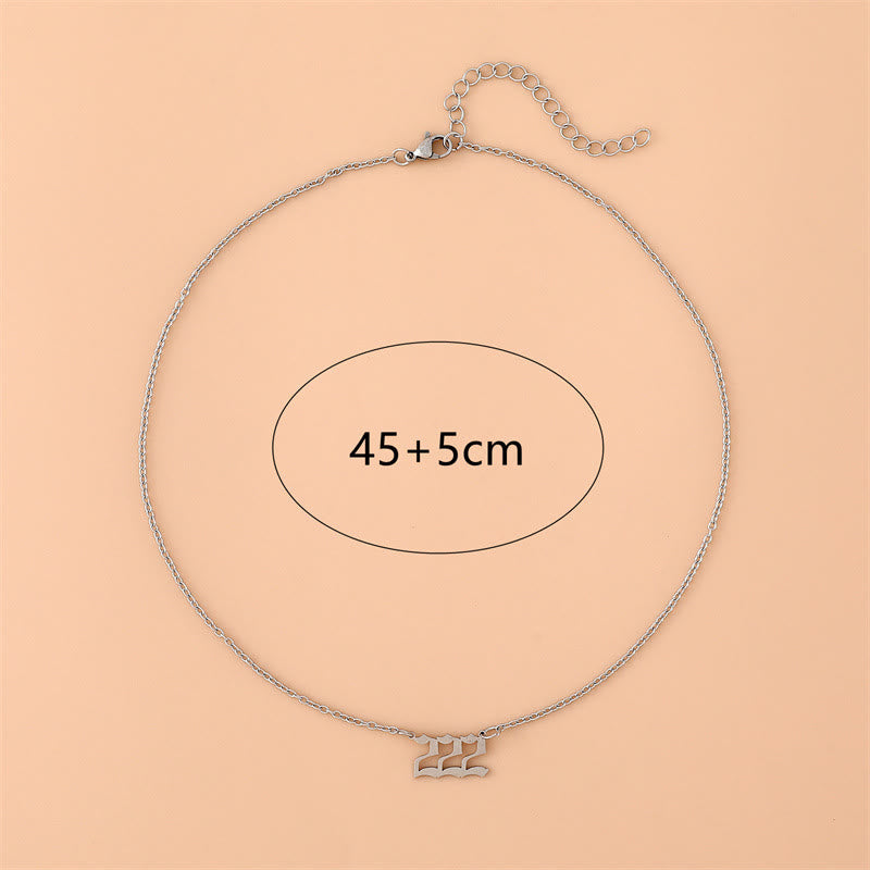 Angel Numbers Stainless Steel Necklace - Celestia