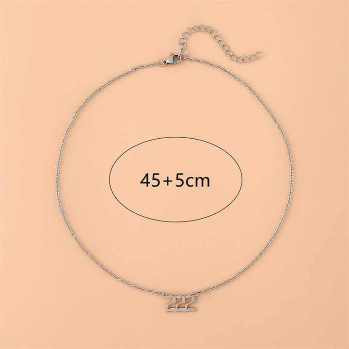 Angel Numbers Stainless Steel Necklace - Celestia