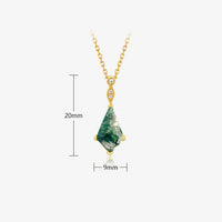 Moosachat und Weißer Zirkon Schmuckset - Lana