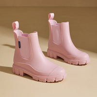 Women's waterproof mid-height rain boots with anti-slip sole – Selora