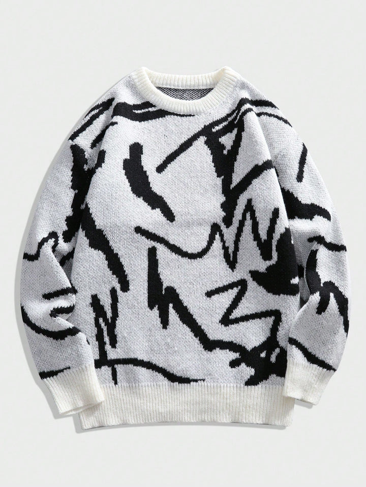 Herrenpullover mit grafischem Print - Arvid