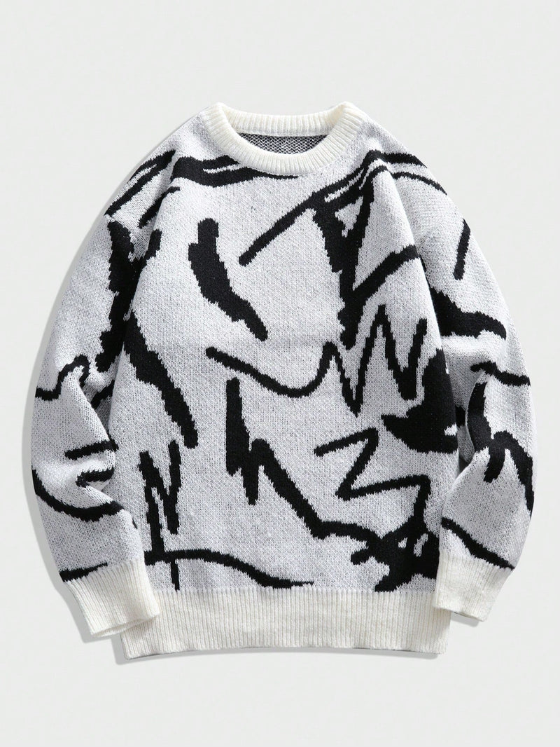 Herrenpullover mit grafischem Print - Arvid