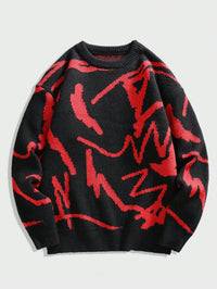 Herrenpullover mit grafischem Print - Arvid