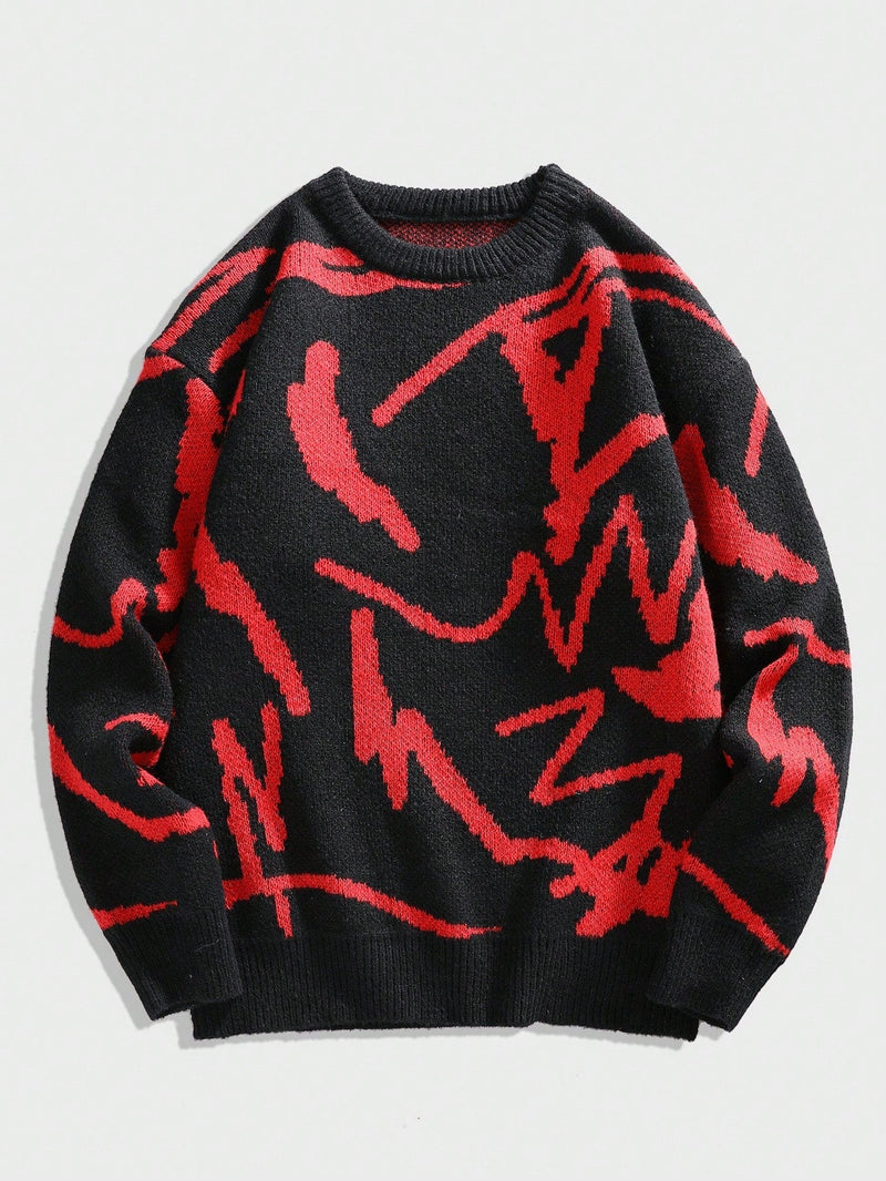 Herrenpullover mit grafischem Print - Arvid