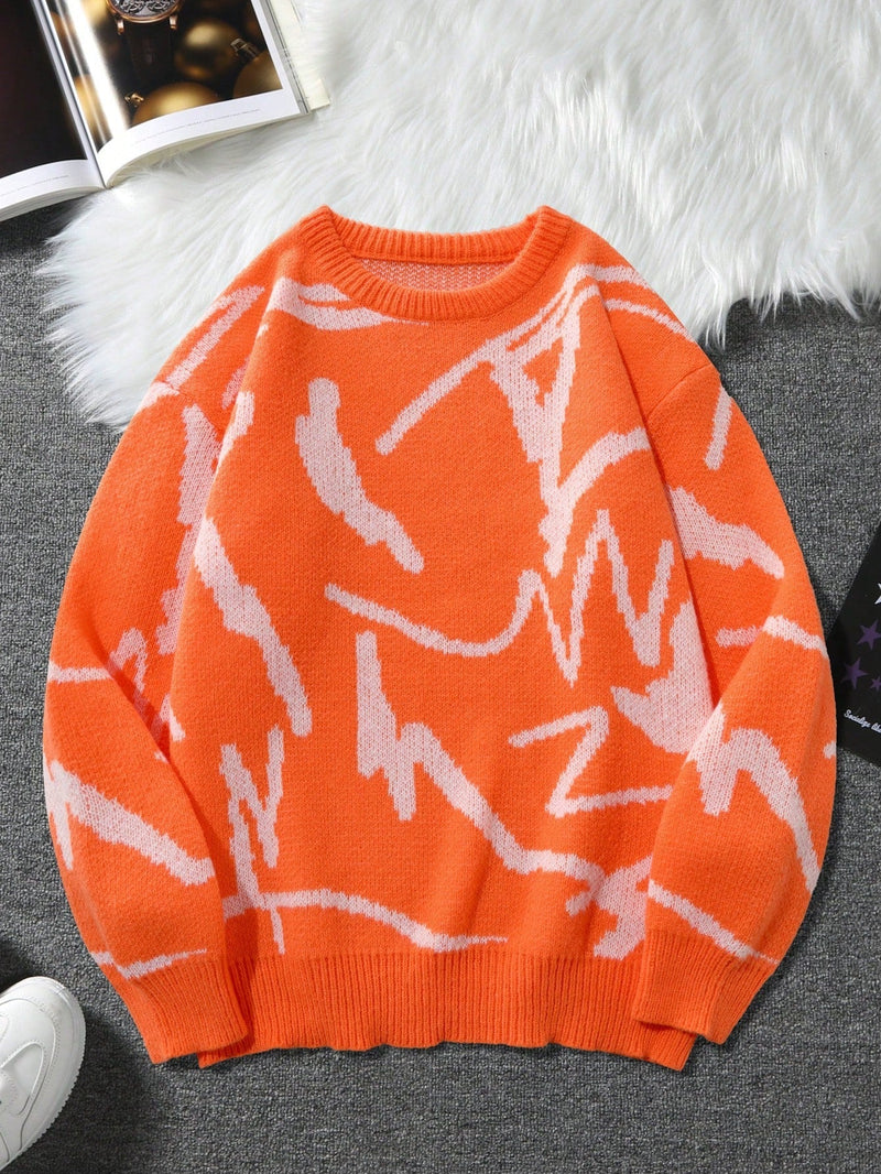 Herrenpullover mit grafischem Print - Arvid