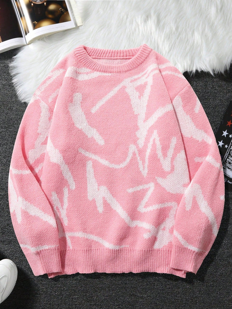 Herrenpullover mit grafischem Print - Arvid