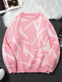 Herrenpullover mit grafischem Print - Arvid