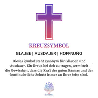 Halskette mit Kreuz aus Natürlichen Edelsteinen - Seraphina