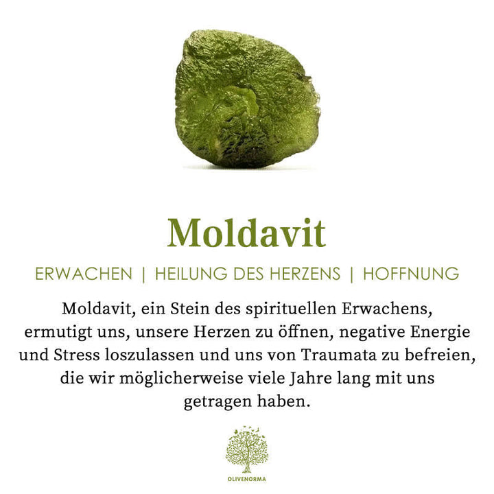 Feine Natürliche Moldavit Halskette - Lyra