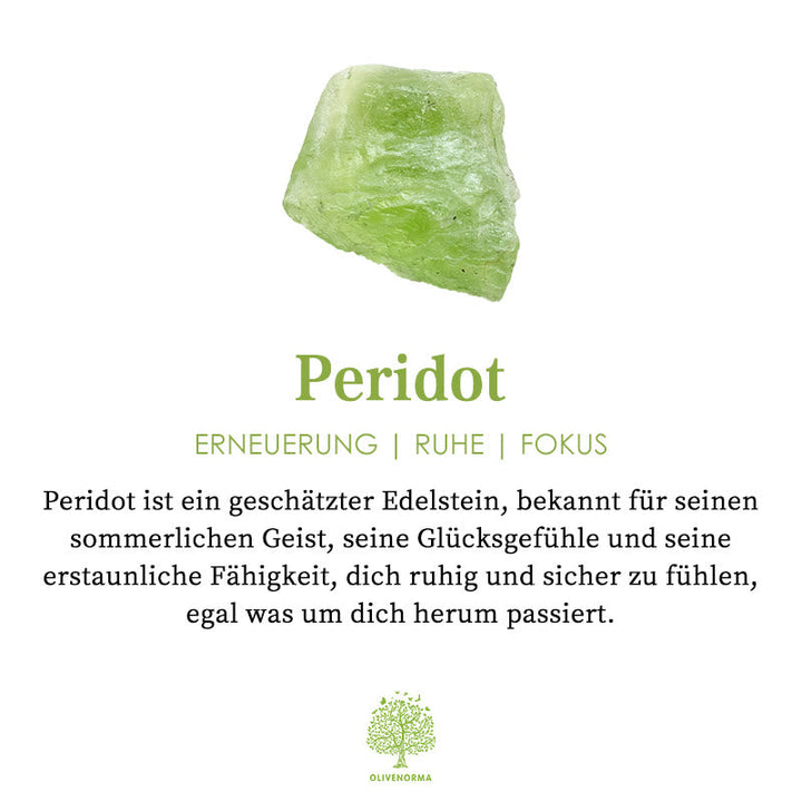 Natürlicher Peridot mit Zirkonring - Selene