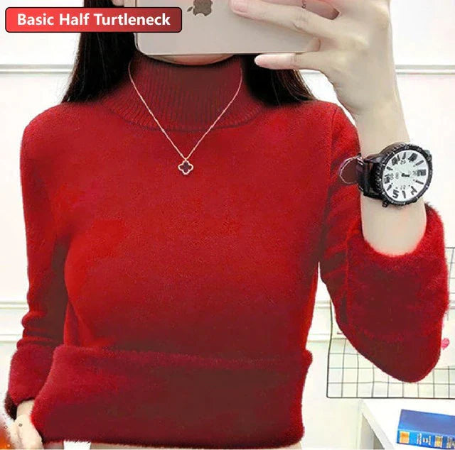 Eloise Samtgefütterter Rollkragenpullover | Stilvoll & warm