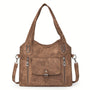 Vintage-Stil Vegane Leder Schultertasche - Marivelle