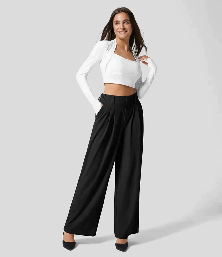 Bequeme Damenhose mit weitem Bein - Amara