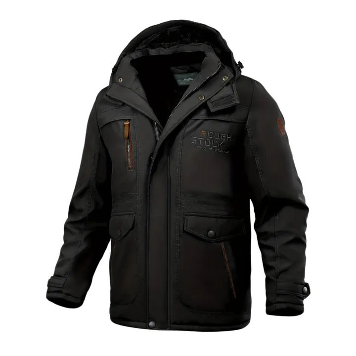 Heren Winterjas gevoerd met pluche & capuchon – Stellan