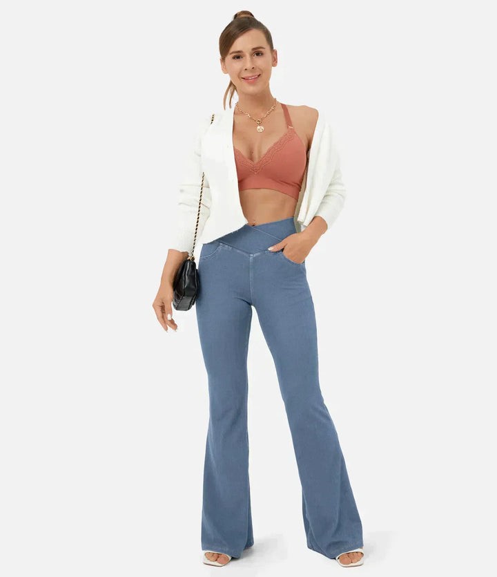 Stilvolle Bootcut Jeans für Damen - Rosa