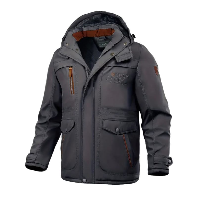 Heren Winterjas gevoerd met pluche & capuchon – Stellan