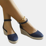 Bequeme Damen-Wedgesandalen mit verstellbarem Riemen und Keilabsatz - Alina