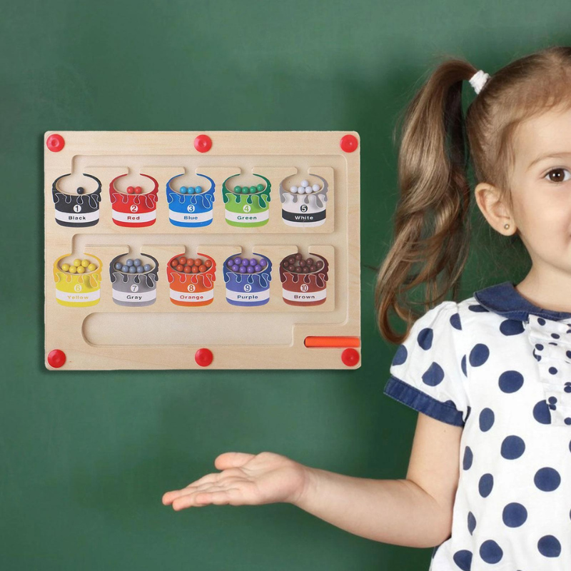 Magnetic Maze for Color and Number Recognition - MazeMagic