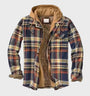 Warme Herrenjacke mit Muster und Kapuze – HeatStyle