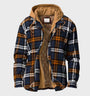 Warme Herrenjacke mit Muster und Kapuze – HeatStyle