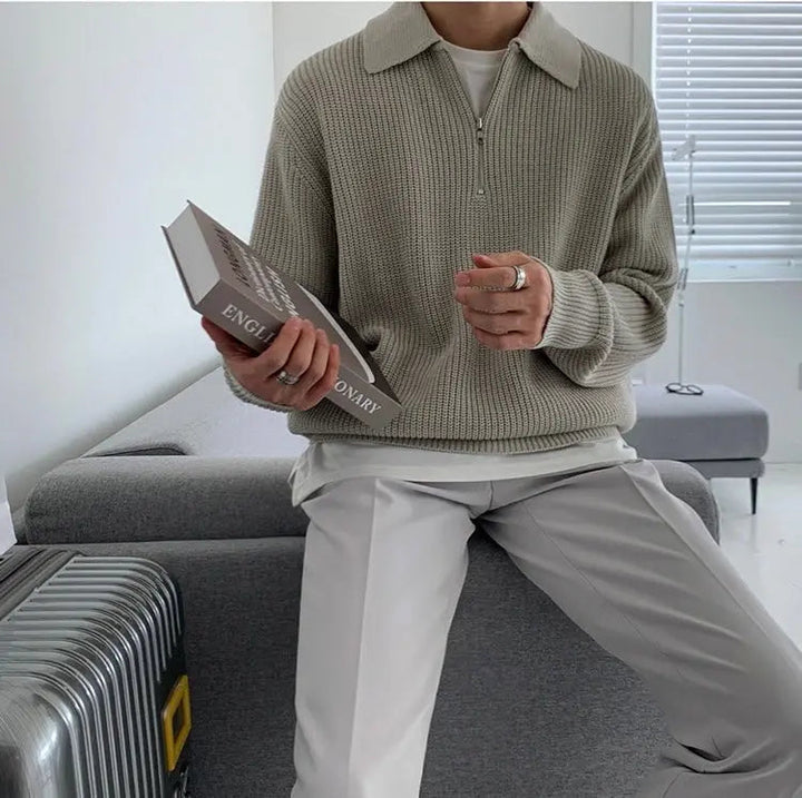 Klassischer Herren-Sweater mit Reißverschluss - Wellington