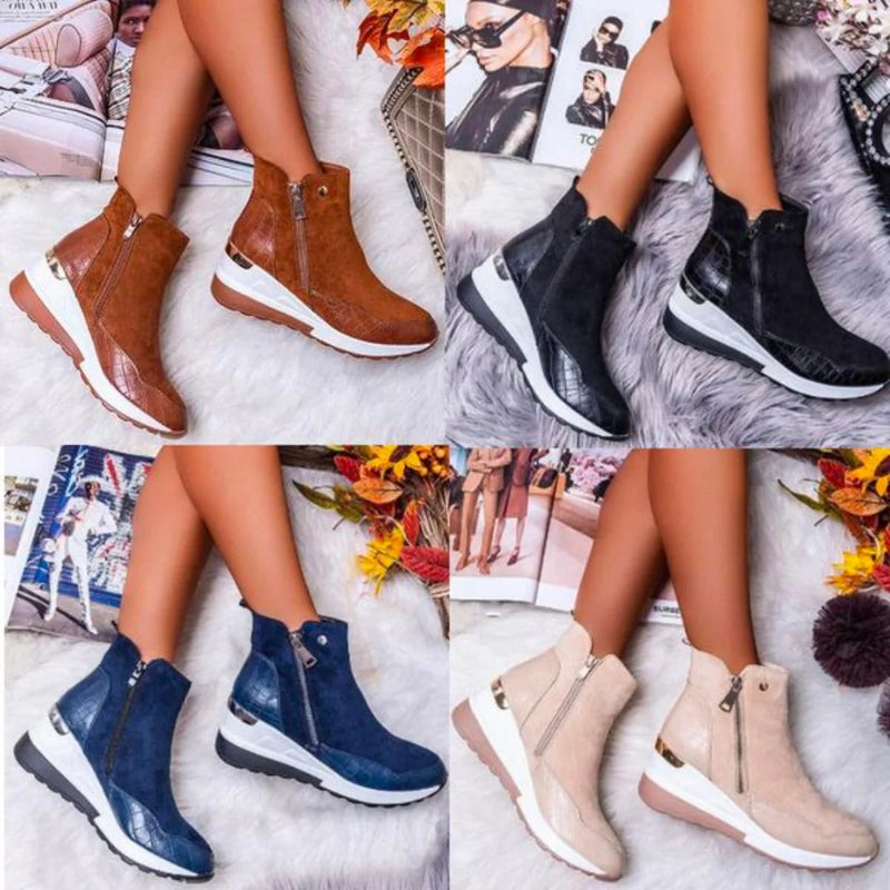 Orthopädische Leder-Damen-Stiefeletten - Emma