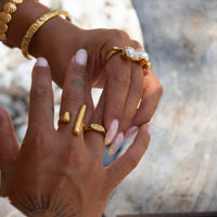 Axis Adjustable Sculptural Gold Ring 5